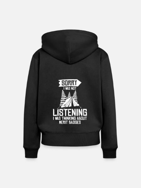 Pfadfinder Abzeichen - Frauen Premium Bio Zip Hoodie - Schwarz