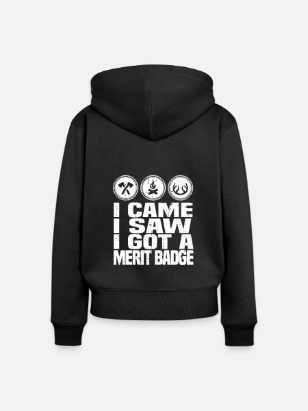 Pfadfinder Abzeichen - Frauen Premium Bio Zip Hoodie - Schwarz