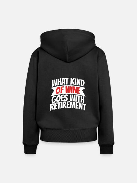 Rentner Rente Wein - Frauen Premium Bio Zip Hoodie - Schwarz