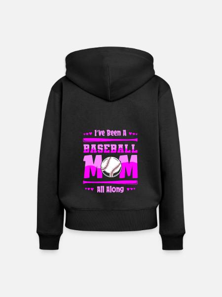 Baseball Mutter Baseball Mama - Frauen Premium Bio Zip Hoodie - Schwarz