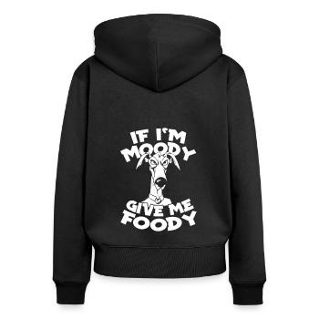 Greyhound Greyhound Funny - Women's Premium Organic Zip Hoodie - black - Back - Julia (174cm)