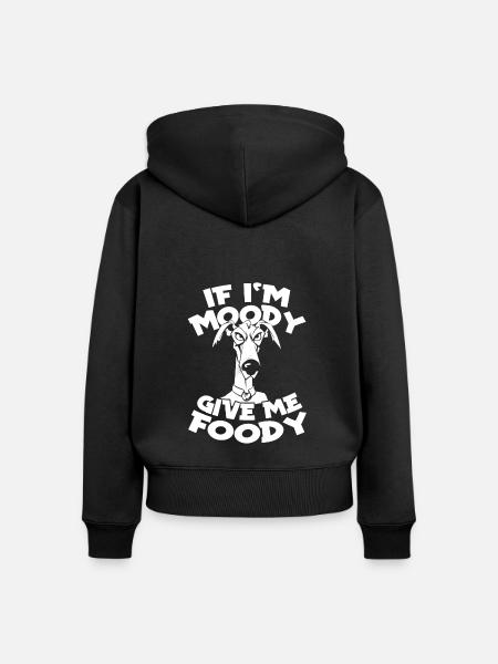 Greyhound Windhund Lustig - Frauen Premium Bio Zip Hoodie - Schwarz