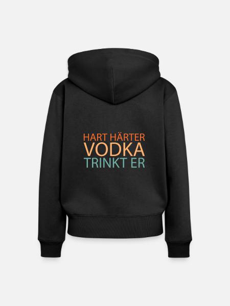Vodka Wodka - Frauen Premium Bio Zip Hoodie - Schwarz