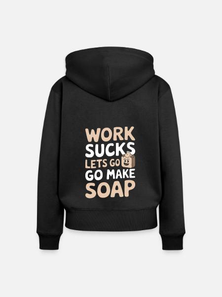 Seifen Herstellung - Frauen Premium Bio Zip Hoodie - Schwarz