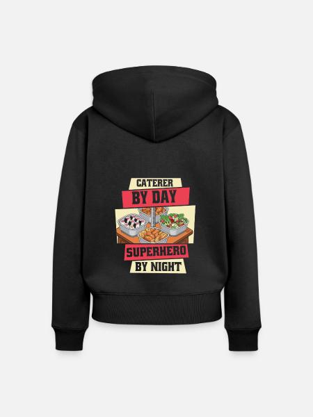Caterer - Frauen Premium Bio Zip Hoodie - Schwarz
