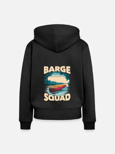 Binnenschiffer Kader - Frauen Premium Bio Zip Hoodie - Schwarz