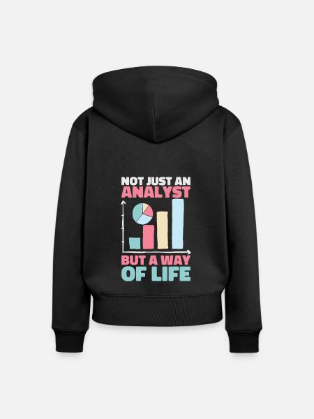 Analytiker - Frauen Premium Bio Zip Hoodie - Schwarz