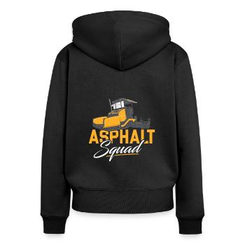 Effectif terminé - Sweat à capuche zippé Premium bio Femme - noir - Dos - Julia (174cm)