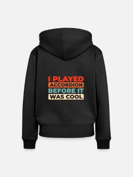 Akkordeon - Frauen Premium Bio Zip Hoodie - Schwarz