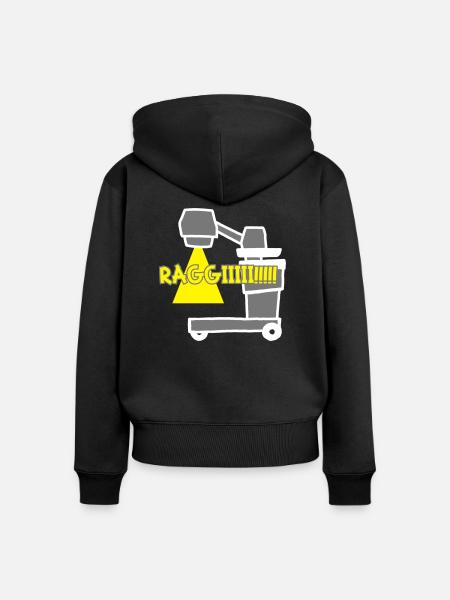 Tragbares Röntgengerät - Frauen Premium Bio Zip Hoodie - Schwarz