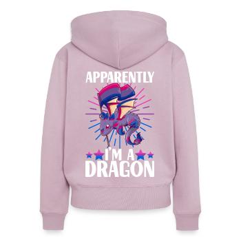 Fierté gaie LGBTQ - Sweat à capuche zippé Premium bio Femme - rose poudré - Dos - Julia (174cm)
