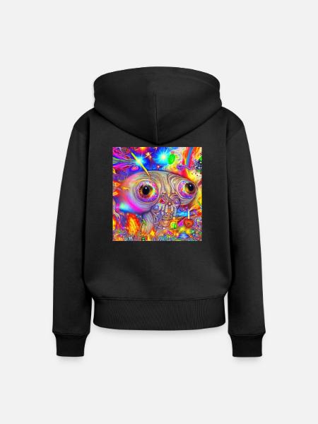 Weltall - Frauen Premium Bio Zip Hoodie - Schwarz