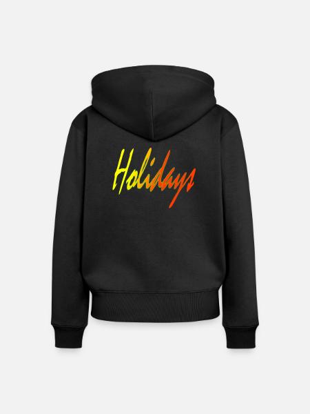 Ferien - Frauen Premium Bio Zip Hoodie - Schwarz