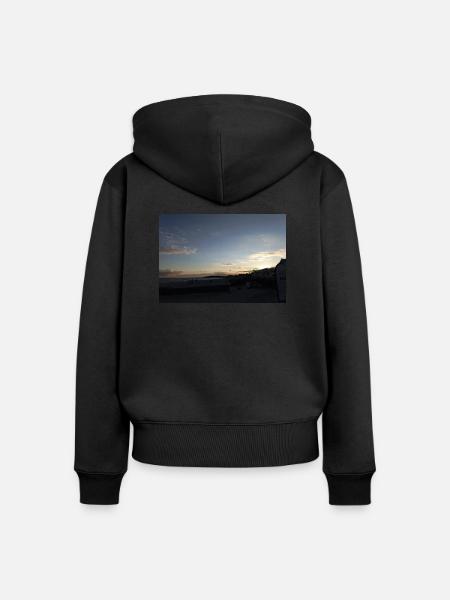 ostsee bild - Frauen Premium Bio Zip Hoodie - Schwarz