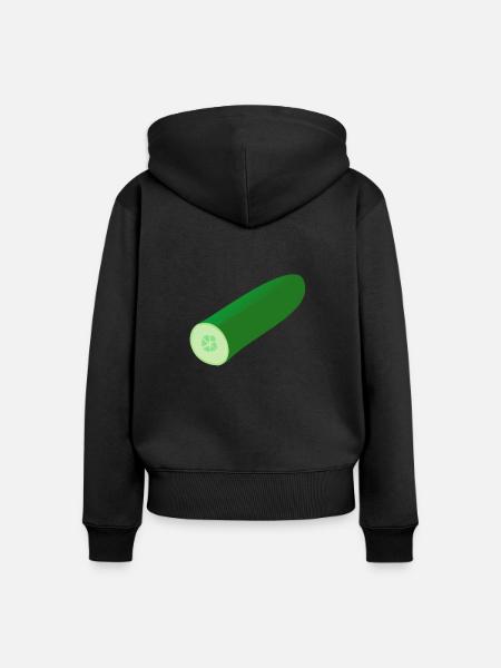 Gurke - Frauen Premium Bio Zip Hoodie - Schwarz