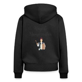 Hayirli Ramazanlar/Ramadan/Islam /Bayram/Türkisch - Frauen Premium Bio Zip Hoodie - Schwarz - Hinten - Julia (174cm)
