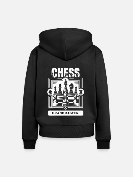 Schach-Großmeister-Taktikbrett - Frauen Premium Bio Zip Hoodie - Schwarz