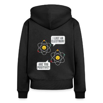 Physics TShirt physicist research math gift - Women's Premium Organic Zip Hoodie - black - Back - Julia (174cm)