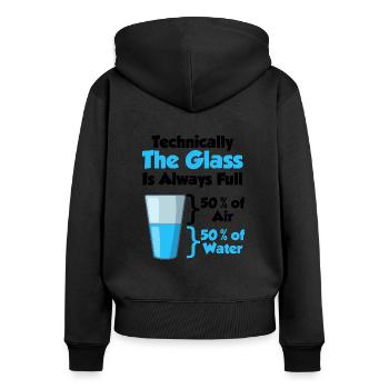 Physics TShirt physicist research math gift - Women's Premium Organic Zip Hoodie - black - Back - Julia (174cm)