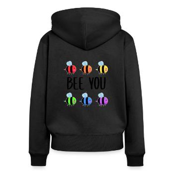 LGBT Gay Pride Gay Lesbian Funny Gift - Sweat à capuche zippé Premium bio Femme - noir - Dos - Julia (174cm)