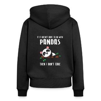Panda Panda Pandas Gift - Women's Premium Organic Zip Hoodie - black - Back - Julia (174cm)