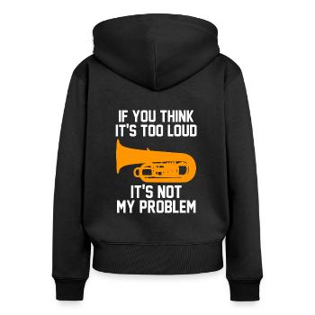 Tuba Tuba Tuba Spieler Geschenk - Frauen Premium Bio Zip Hoodie - Schwarz - Hinten - Julia (174cm)