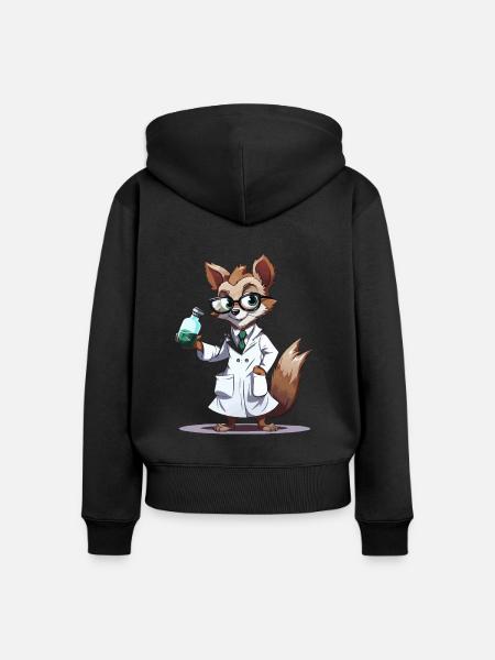 Wissenschaftler Nuttyprof - Frauen Premium Bio Zip Hoodie - Schwarz