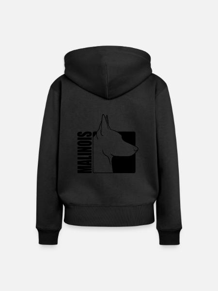 Mechelse herder Profiel Honden Wilsigns - Vrouwen Premium Bio ziphoodie - zwart