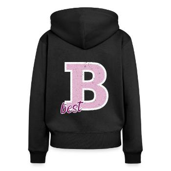 Best friends forever 3 beste Freundinnen Geschenk - Frauen Premium Bio Zip Hoodie - Schwarz - Hinten - Julia (174cm)