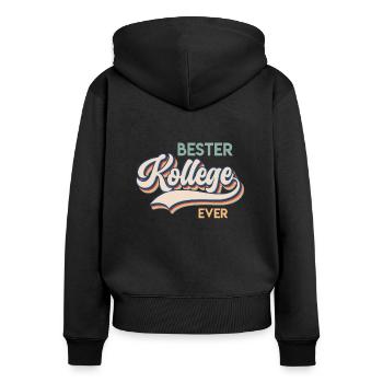 Arbeitskollegen Bester Kollege Ever Coworker - Frauen Premium Bio Zip Hoodie - Schwarz - Hinten - Julia (174cm)