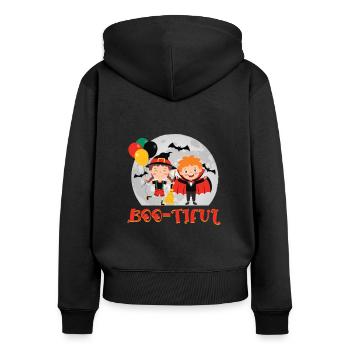 Halloween Kids BOO - TIFUL Halloween Costume - Sweat à capuche zippé Premium bio Femme - noir - Dos - Julia (174cm)