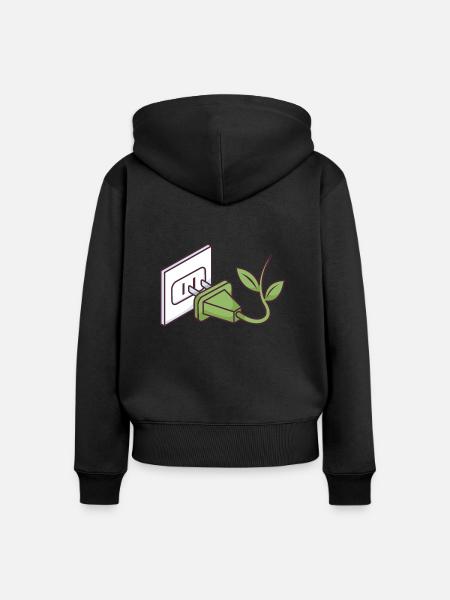 Transformation - Frauen Premium Bio Zip Hoodie - Schwarz