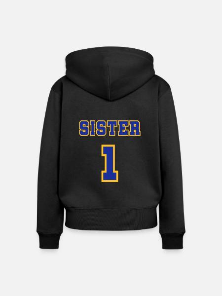 Sister 1 - Frauen Premium Bio Zip Hoodie - Schwarz