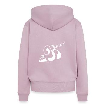 Fahrrad Bmx Biken - Frauen Premium Bio Zip Hoodie - Altrosa - Hinten - Julia (174cm)