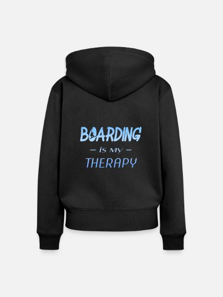 Snowboarder - Frauen Premium Bio Zip Hoodie - Schwarz