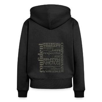 Physiotherapy Physiotherapy Physiotherapy Therapy - Women's Premium Organic Zip Hoodie - black - Back - Julia (174cm)