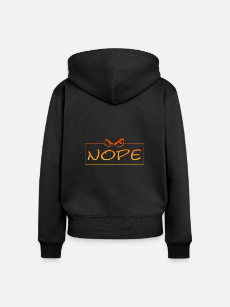Nope - Frauen Premium Bio Zip Hoodie - Schwarz