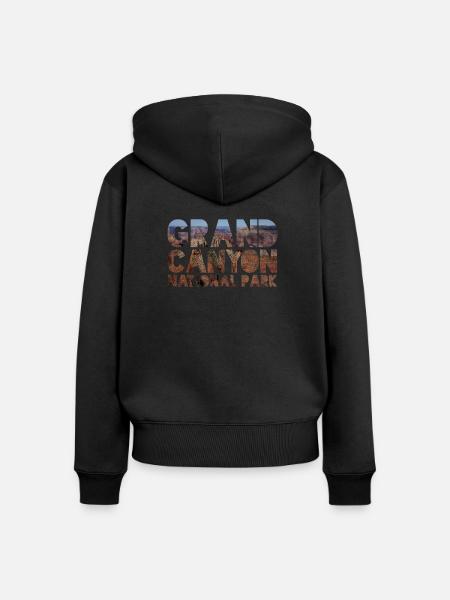 Parc national du Grand Canyon - Sweat à capuche zippé Premium bio Femme - noir