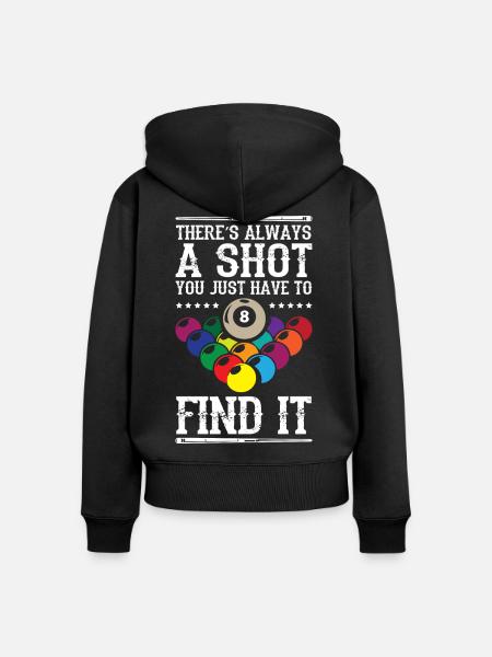 A Shot Billiard - Frauen Premium Bio Zip Hoodie - Schwarz