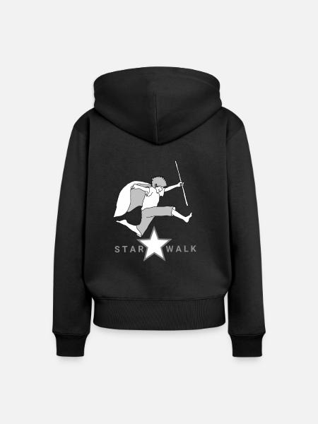Star Walk - Frauen Premium Bio Zip Hoodie - Schwarz