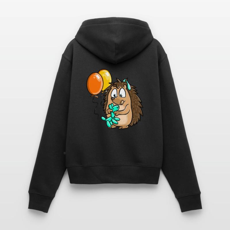 Déclaration de conception de ballons hérisson Paulchen Peng Sweat à capuche zippé Premium bio Femme