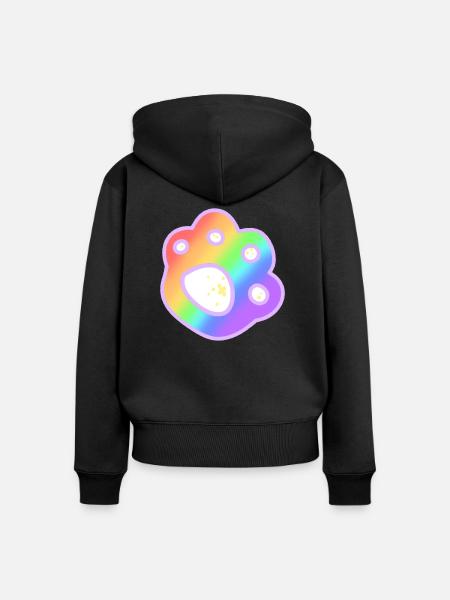 Pride Paw - Frauen Premium Bio Zip Hoodie - Schwarz