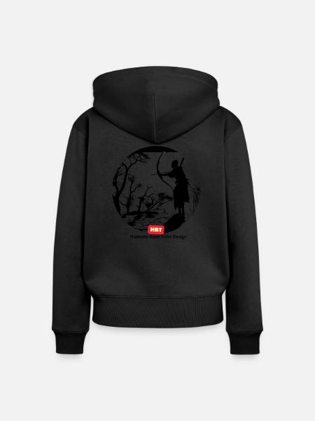 HBT 63 - Frauen Premium Bio Zip Hoodie - Schwarz
