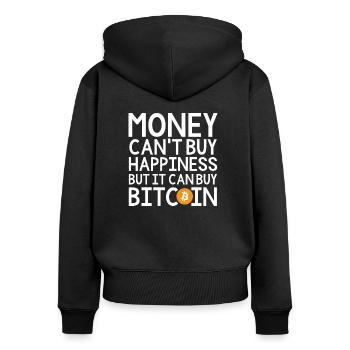 Bitcoin - Women's Premium Organic Zip Hoodie - black - Back - Julia (174cm)
