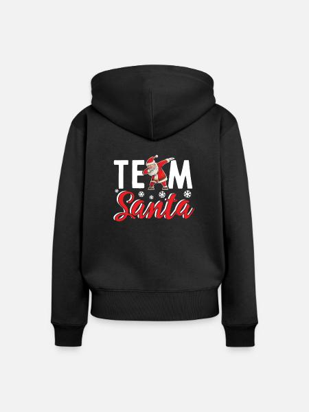 Team Santa - Women's Premium Organic Zip Hoodie - black