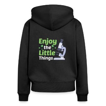 Microbiology Biology Student Biologist Laboratory - Women's Premium Organic Zip Hoodie - black - Back - Julia (174cm)