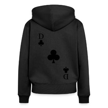 Cross Lady Costume Cartes à jouer Carnaval Crucifixion - Sweat à capuche zippé Premium bio Femme - noir - Dos - Julia (174cm)