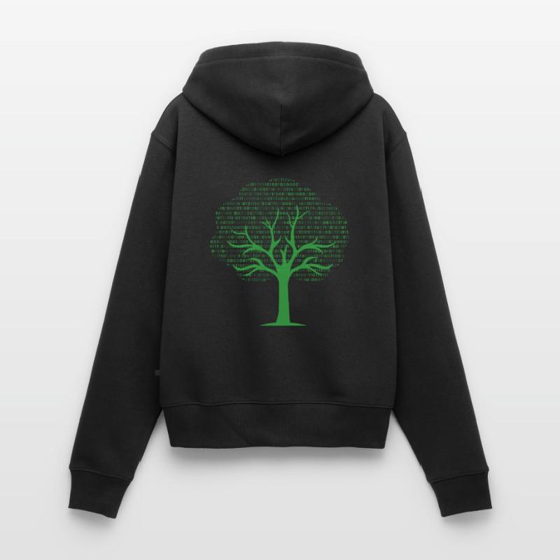 Binary Tree... Programmeurs & Nerd Sweat à capuche zippé Premium bio Femme