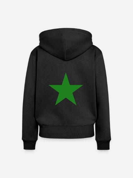 green star green star star - Women's Premium Organic Zip Hoodie - black