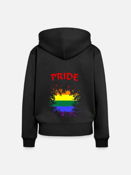 LGBTQ Pride - Frauen Premium Bio Zip Hoodie - Schwarz